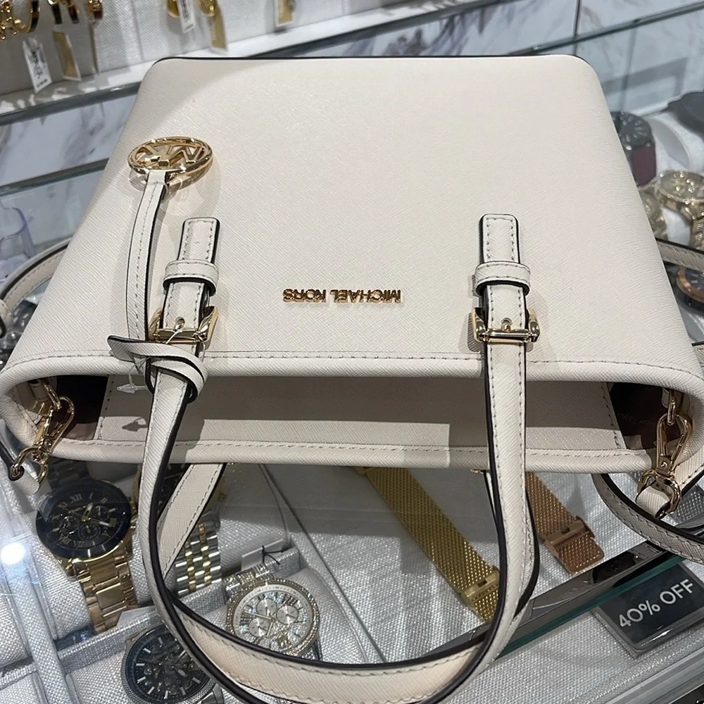 Michael Kors Jet Set Travel Extra-Small Top-Zip Tote Carryall Bag
Light Cream - Picture 8 of 16